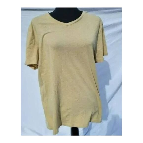 Old Navy Yellow V Neck Shirt Women's Large - Picture 1 of 4